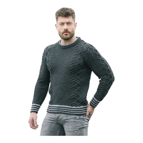 Pull homme col rond aran - rond,