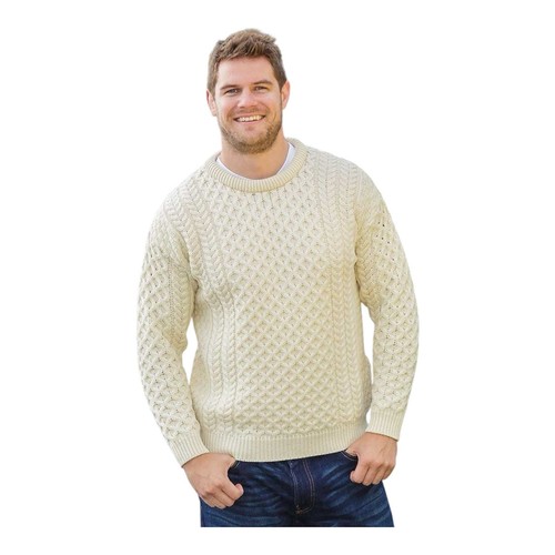 Pull homme aran naturel - pull, %